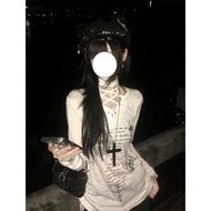 Wasteland Style Women's Clothing Light Asian Style Tops Vintage Women's Clothing y2k European Americ