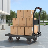 🚢Trailer Folding Household Platform Trolley Trolley Trolley Truck Trolley Four-Wheel Portable and Lightweight Delivery