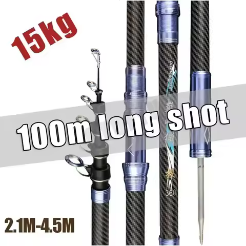 Best Telescopic Portable Rotary Fishing Rod 2.4M,2.7M,3.6M,3.9M,4.5M Fishing Rod 15kg Travel Sea Boa