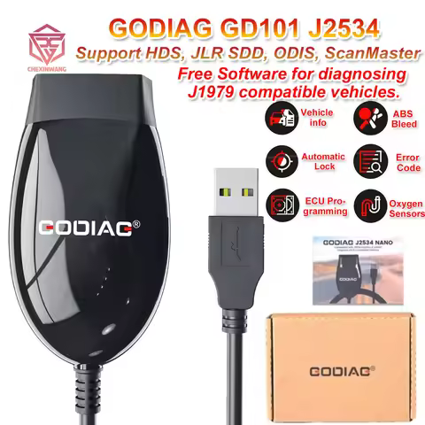 GODIAG GD101 J2534 Compatible with J2534 Passthru & ELM327 Diagnose J1979 Compatible Vehicles Switch