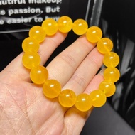 天然波羅的海蜜蠟圓珠手串原礦無優化 俄料雞油黃 蜜蠟