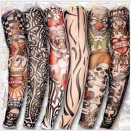 1pc Hot Sale Tattoo Sleeve Styles Elastic Fake 100%nylon Arm Stocking Beloved Girl Buddha Wolf Drago