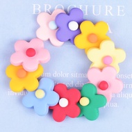 Resin Frosted Five-Petal Flower Epoxy Phone Case Accessories Hair Accessories Hair Ring Five-Petal Flower Material diy Resin Accessories
