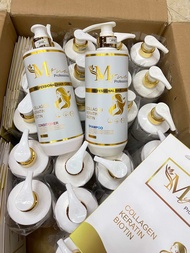 Bộ Dầu Gội Dầu Ủ cao cấp Myna chứa Biotin Keratin tinh luyện dưỡng tóc Nữ chắc khỏe vào nếp suôn mượ