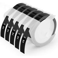 Replace Dymo Embossed Label with 3/8 Inch 3D Plastic 1741670 White Black Suitable for Dymo Organizer