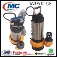 POMPA CELUP NATIONAL MC WSD 55-17 MANUAL 3HP (2.2 KW) OUTLET 3" INCH -HEBEL SHOP