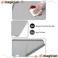 MAGICIAN Silicone Coffee Mat, Raised Edges Waterproof Coffee Bar Mat, Practical Light Gray 15.75x19.