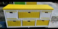Lemari Rotan Sintetis Laci 6 Tengah Panjang Model Jasmien Rak Buku Susun Meja Tv Rotan Lemari Plasti