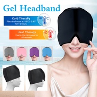 Solid Gel 35% Wrap Headache Relief, Fever, Dry Eyes – Reusable Gel Headband for Migraine, Heat & Col