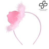Beautylife Cowgirl Hat Headband Pink Feather Hat Decor Hair Hoop Mini Cowboy Hat Accessory Portable 