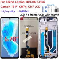 For Tecno Camon 18/CH6, CH6n Camon 18 P CH7n, CH7 LCD Display Touch Screen Digitizer Glass Assembly 