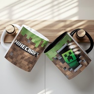 Minecraft Creeper Ceramic Cup, Unique Pixel Design, Suitable for Gamers and Students, Mug Coffee, Gi