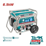 [ TOTAL ] (TP165006) Gasoline Generator 6.5kW | 4-Stroke | 25L Tank | Electric Start | Heavy-Duty