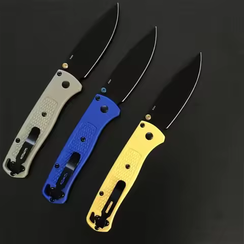 Outdoor BM 535 Folding Knife Pocket Knife "S30V Satin Plain Blade Polymer Handle Camping Safety Defe