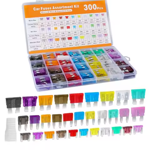50/100/180pcs Car Blade Fuse Assortment Kit Auto Truck Automotive Medium Fuse Mixed Motorcycle Circu