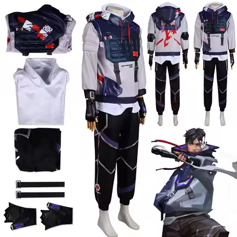Fantasy ISO Cosplay Game Valorant Disguise Costume Adult Men Uniform Set Jacket Pants Fantasia Outfi