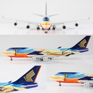 SQ Wings 1: 200 Singapore Airlines Seven-Color Bird B747-400 9V-SPL Aircraft Model