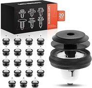 A-Premium 20PCS Nylon Retainer Clip Fasteners Compatible with BMW 528i xDrive, 535d, 535i, 550i GT, 