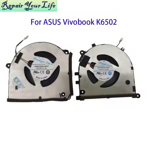 CPU GPU Fan For Asus Vivobook Pro K6502Z K6502ZC K6602 Q540 Q530 DC12V Notebook Cooler Radiator BN80