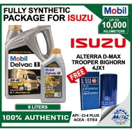 MOBIL Delvac 1 5W40 6 Liters ISUZU ALTERRA D-MAX TROOPER BIGHORN 4JX1 - FULLY SYNTHETIC ENGINE OIL