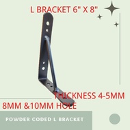 BLACK L BRACKET /  L BRACKET / Iron L Bracket/ Large Bracket / Shelf Bracket