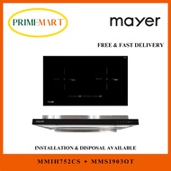 MAYER *FREE 5PC COOKWARE SET* MMIH752CS + MMSI903OT 75CM 2 ZONE INDUCTION HOB W/ SLIDER + 90CM SLIM 