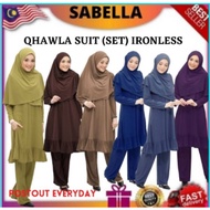 QHAWLA SUIT with TUDUNG SET UMRAH HAJI IRONLESS READYSTOCK