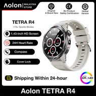 Aolon Tetra R4 Smartwatch Amoled 1.43 Inch GPS Tracker Kalibrasi Gaya Lipat Jam Pintar Tahan Air den