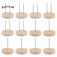 12pcs Crochet Doll Stand Doll Stand Felt Animal Doll Toy Wooden Base Support Action Figure Stand