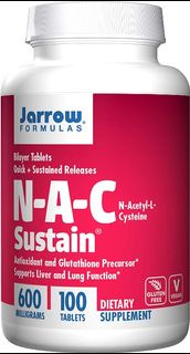 Jarrow Formulas NAC Sustain 乙醯半胱胺酸600毫克，100粒