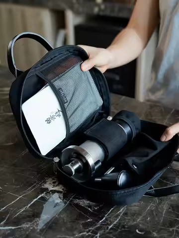 watchegt All-in-one Travel Manual Grinder Storge Bag Portable Coffee Manual Grinder Bag for TIMEMORE