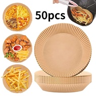 10/20/50pcs Air Fryer Paper Food Disposable Paper Liner Airfryer Kitchen Cooker Oil-proof Barbecue Plate Steamer Fryer Accessories