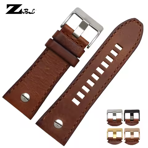 watchband 28mm Genuine leather bracelet diesel watch strap wristwatches band for DZ7193 DZ7214 DZ731