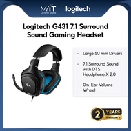Logitech G431 7.1 Surround Sound Gaming Headset with DTS Headphone Black 981-000774