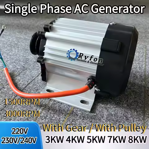 Premium Material 5KW 3KW 220V 240V Single Phase Alternator 3000RPM Permanent Magnet Generator With R