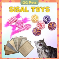 Sisal Cat Toy Ball Bola Sisal Kucing Mainan Kucing Murah Mainan Kucing Ikan Cat Sisal Mat Catnip 猫玩具