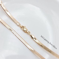 3MM 148XL FLAT GOLD EEL NECKLACE BY XUPING
