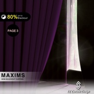 [ LC Curtain Design ] Maxims Semi-Blackout Curtain / Plain Semi-Blackout Curtain (Up to 80% Dim-Out)