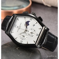 Franck Fashion Men's Watch Multifunctional Chronograph Leather Strap Quartz Movement Casual Sports W