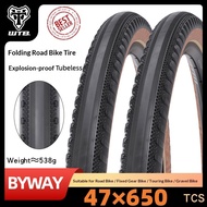 WTB Byway Gravel Bike Tire 650b×47C Folding Tubeless Ready Bicycle Outer Tire Puncture‑Resistant Off