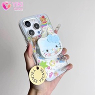 For iPhone 17 Pro 16E 16 13 12 mini 11 14 Plus 15 Pro Max 7 8 SE Cute Kitty Cat Cartoon Shakeable Gr
