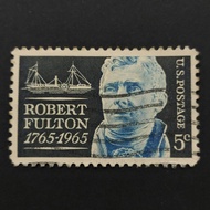 1965 Stamp USA-Complete Unique Used Stamp-5 Cents Robert Fulton 1765-1965 An American Engineer And I
