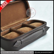 New Premium 3-Slot Travel Watch Box - 3-Slot Watch Case
