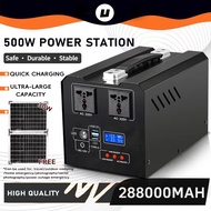 288000mAh/500W Portable Power Station Portable Power Bank Solar Generator Camping Battery Power Supp