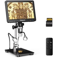TOMLOV DM9 Pro 7" HDMI Digital Microscope 1200X with IPS Screen Coin Magnifier
