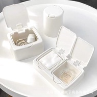 Simple Desktop Mini Plastic Storage Box Cotton Swab Box with Lid Anti-dust Pop-up Window Style Stati
