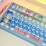 【Keycap Only】Future Postcards Frosted Transparent Keycap 118 Keys For Cherry MX Switch Mechanical Ke