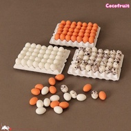 COCOFRUIT 1Set Simulated Eggs, Mini 4 Styles Cute Chicks Eggs,  Family Eggs Miniature Decorations