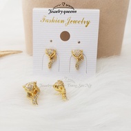 Khuyên Tai Nữ Xuping Mặt Hồ Ly Dạng Nụ Mạ Vàng 18K Gắn Đá Kiểu Dáng Thanh Lịch B25V15  | Jewelry Que