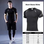 3H Baju Mampatan Lelaki Lengan | Men Compression Shirt | Jersey Sukan Fit & Quick Dry Senaman Gym